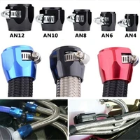 2pc an4 an6 an8 an10 an12 car hose finisher clamp radiator modified fuel pipe clip buckle universal hose clamps oil end finisher