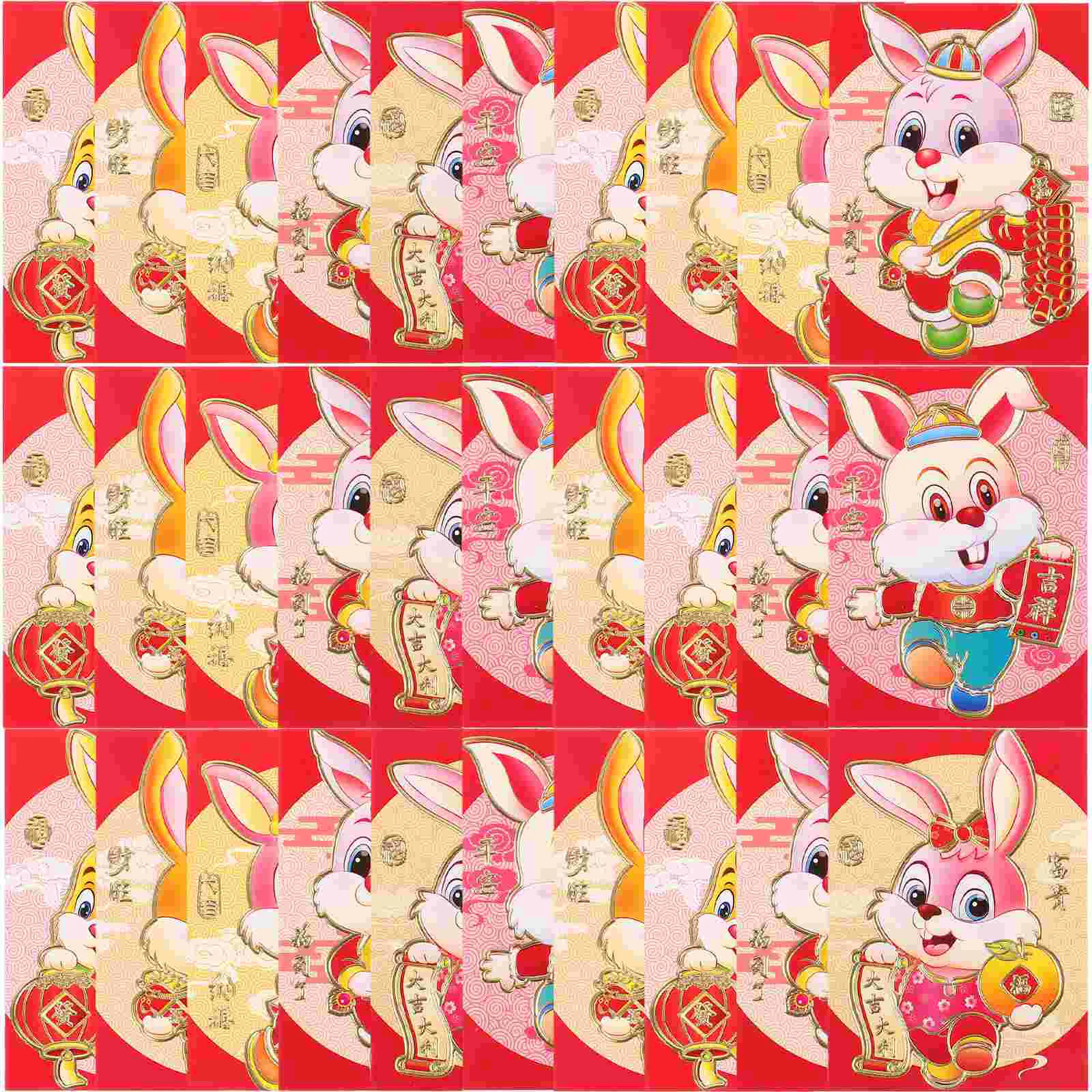 

Red Year Money Rabbit Envelope Packet Chinese New Packets Festival Envelopes Spring Bag Lucky Pocket Zodiac Paperluckthe Gift