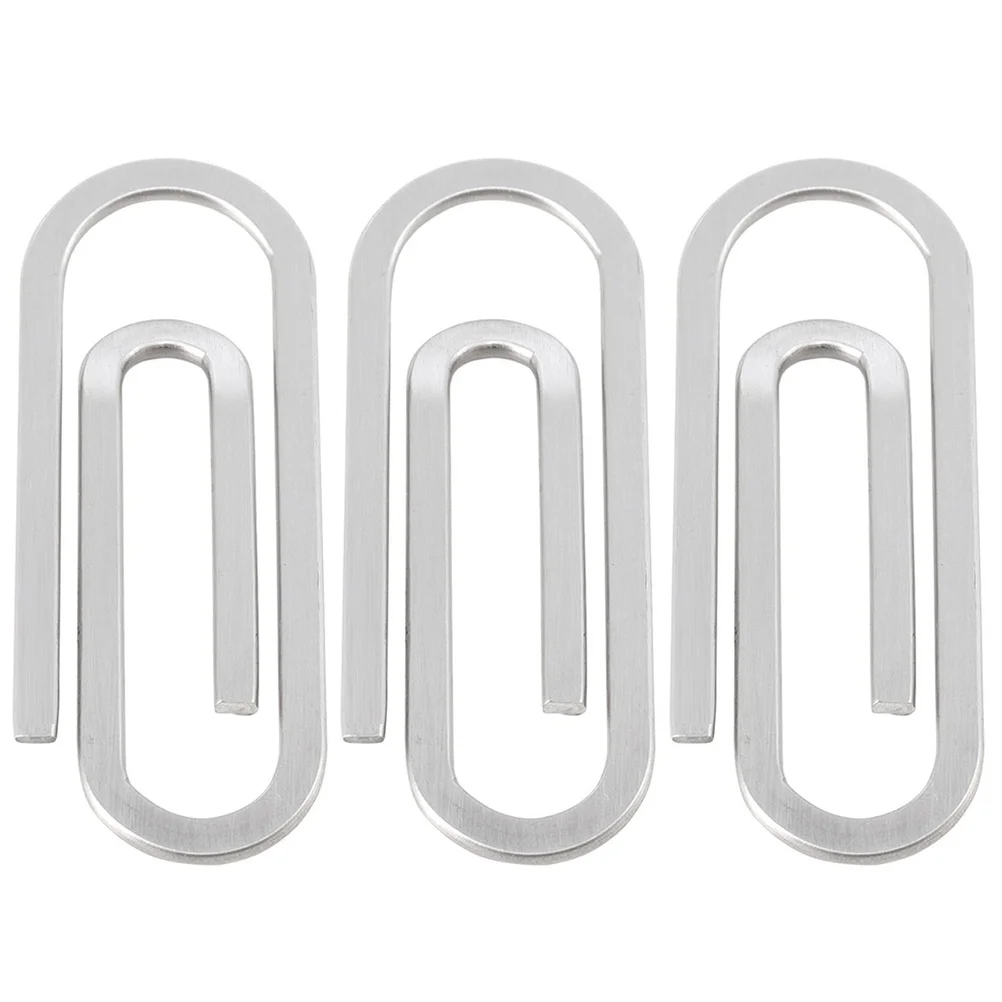 

3Pcs Wear-resistant Paper Clips Office School Paper Clips File Fixation Clips Banknote Fixing Clip