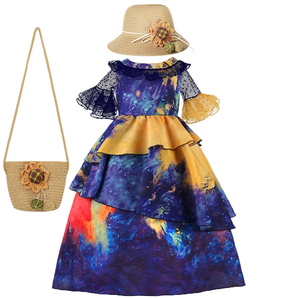 Disney ENCANTO Robe Isabela Cosplay Costume For Girl Mirabel Dolores Princess Dress Baby Fancy Birthday Carnival Party Clothing
