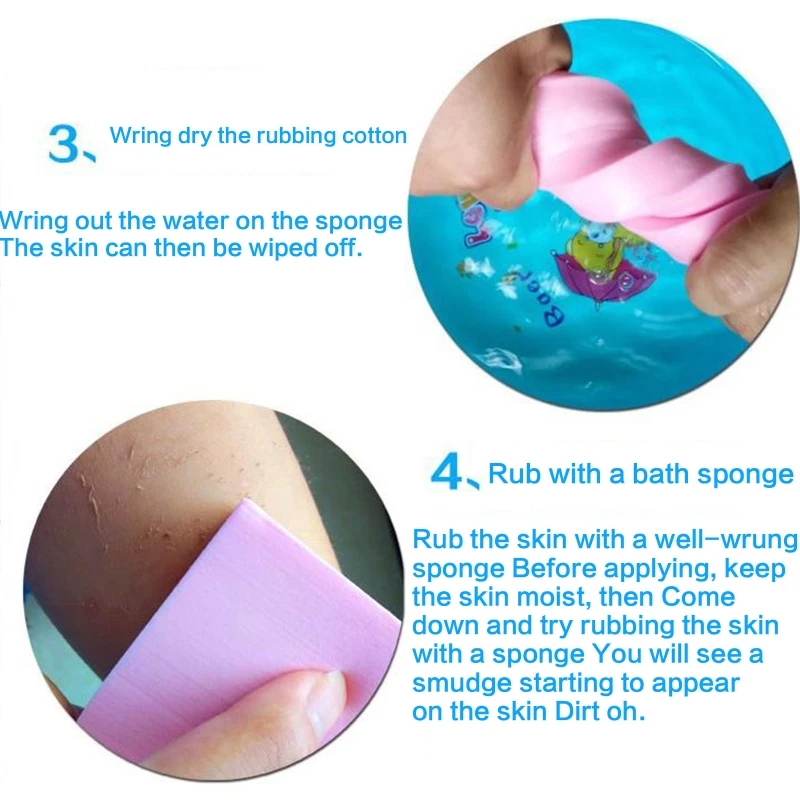 

918D Portable Soft Bath Sponge Shower Brush Dead Skin Removal Body Scrubber Exfoliating Cleaner for Women Men Kids