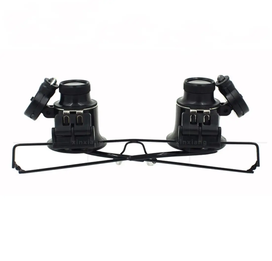 Профессиональная увеличительная линза 20X очки с двумя очками инструмент для