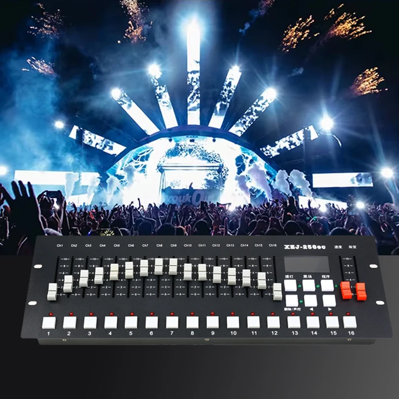 Фото Контроллер DMX 512 по заводской цене, 256 каналов, DMX-консоль, оборудование для диджеев, консоль для дискотек и сценического освещения №3