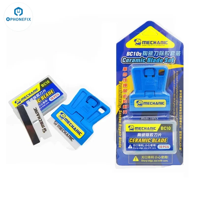 Набор лезвий Mechanic BC10S из изоляции и керамики для отклеивания клея телефона OCA