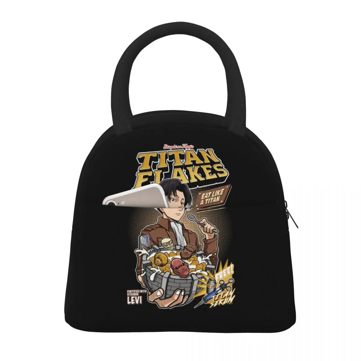 

Titan Flakes Shingeki No Kyojin Attack On Titan Lunch Bag Portable Insulated Cooler Bags Thermal Cold Food Picnic Lunch Box