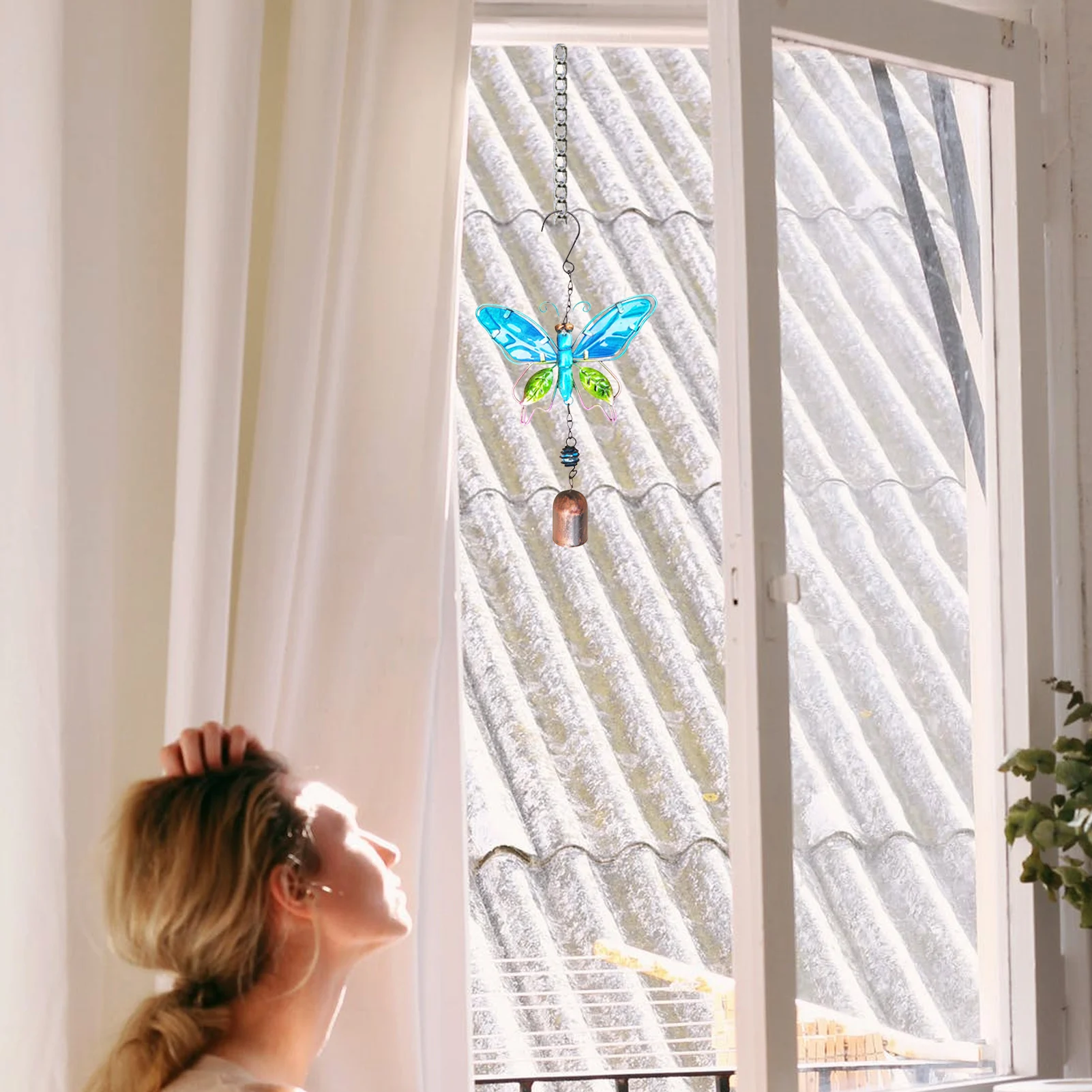 Садовые ветряные колокольчики с бабочками музыкальные садовые подарки для мамы