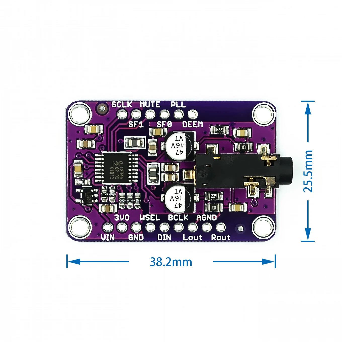 Плата модуля DAC Audio Stereo Decoder для Arduino 3 V-5V аккумулятор А |