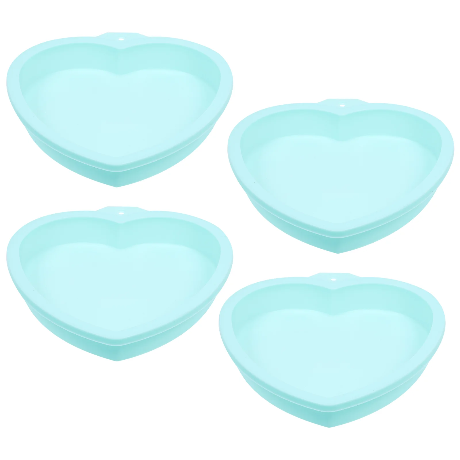

4 Pcs Heart Cake Pan Round Silicone Molds Round Rainbow Cake Pans Round Griddle Cake Mold Melaleuca Layer Cake Tins