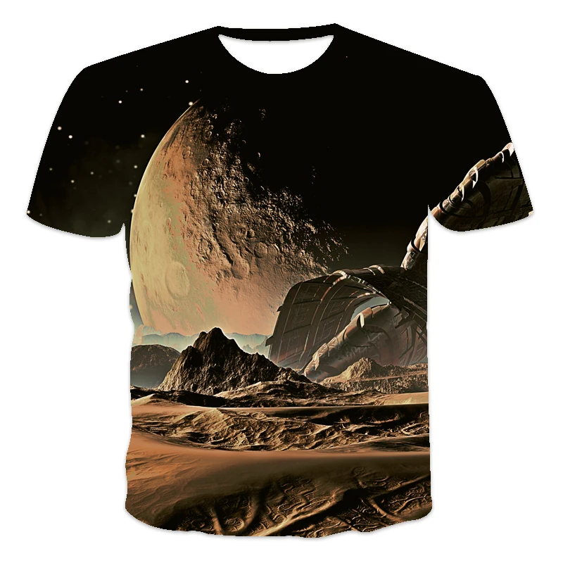 

Футболка мужская с 3d принтом, свитер с коротким рукавом, Спортивная Повседневная рубашка с планетами мечты в стиле хип-хоп, 2022