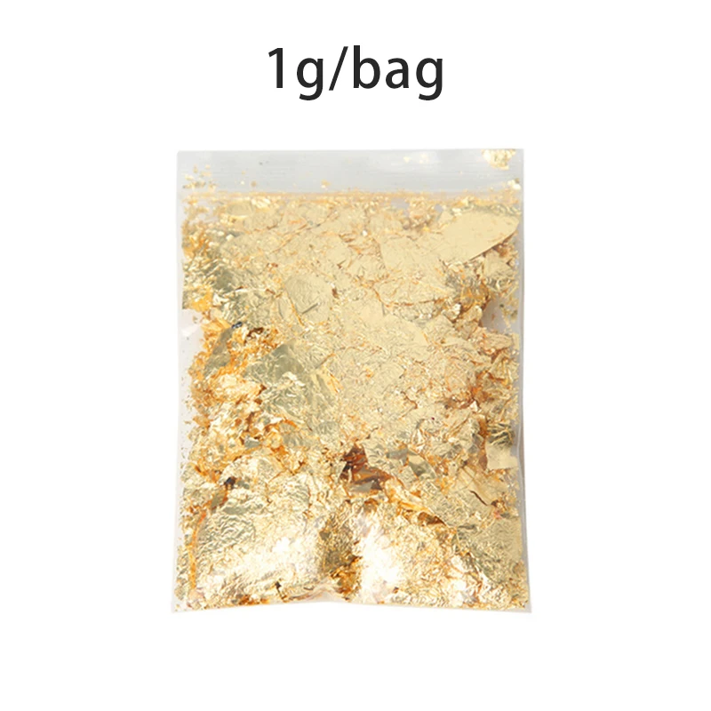 Блестки из Золотой медной фольги блестки листы в виде листьев хлопья для