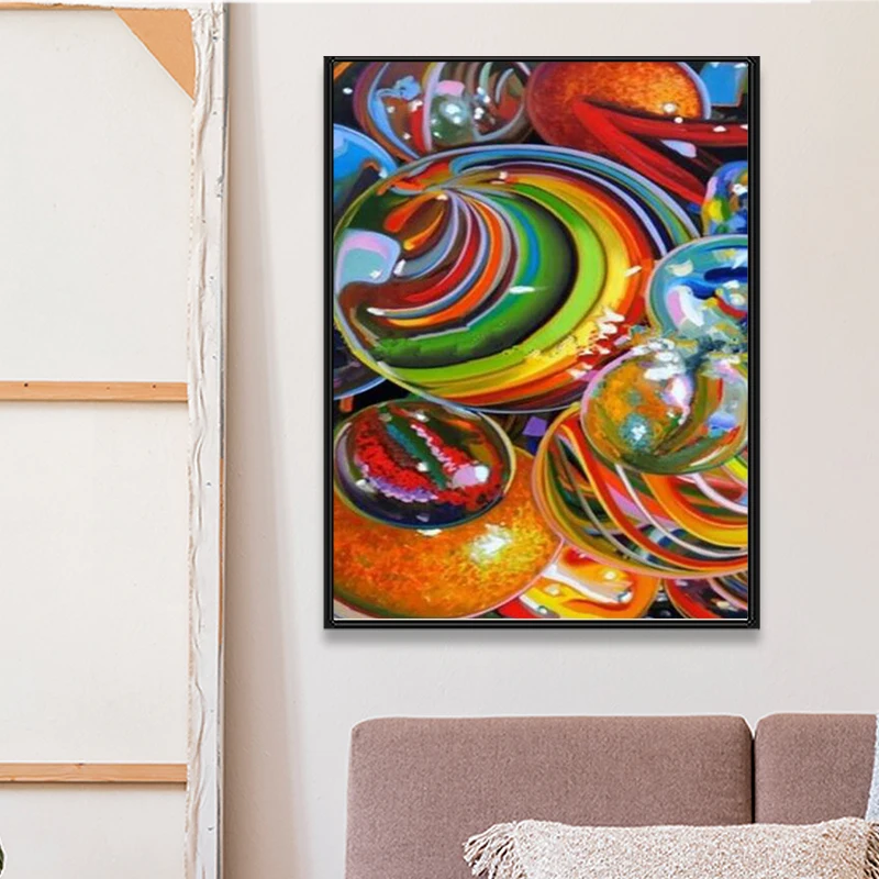 

5D алмазная живопись, абстрактная Алмазная вышивка, Набор для вышивки крестиком, круглые лепестки, домашний декор, картина стразы, подарок