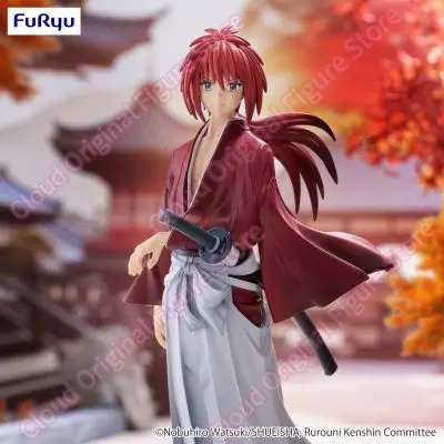 Фото В наличии 100% оригинальная фигурка FuRyu Trio-Try-iT Rurouni Kenshin Meiji Kenkaku Romantan Pvc 19 см HIMURA KENSHIN, аниме-игрушки №4