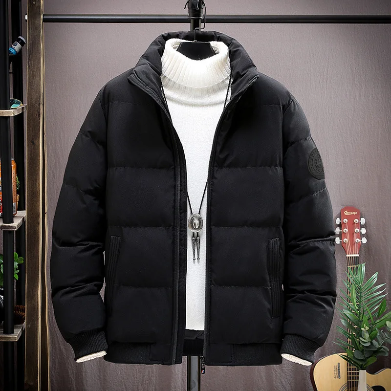 Winter Casual Men's Parkas Plus Size Stand Collar Cotton-padded Jacket Parkas 2022 Down Jacket for Men
