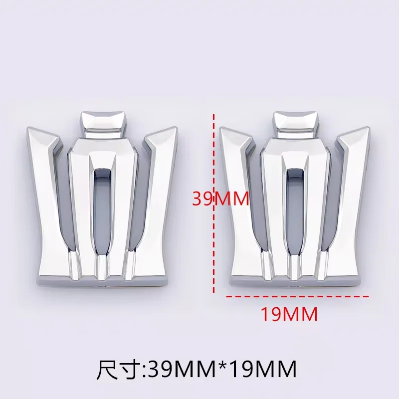 

2 шт. золото, серебро, модная 3D корона, автомобильная наклейка, металлическая боковая эмблема, значок для автомобиля, украшение для кузова, аксессуары для стайлинга
