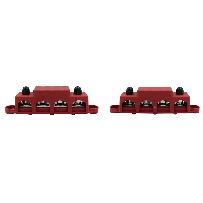 

DC 48V 250A 4 Terminal Studs Busbar Power Distribution Block BUSBAR Box Car Rv Marine Cable Organizer Box