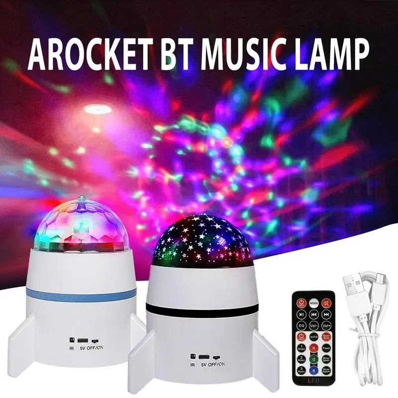 

Star Projector Lamp Music Speaker USB Colorful Rotating Magical Ball Light Atmosphere Lamp Bar Disco DJ Party Stage Light