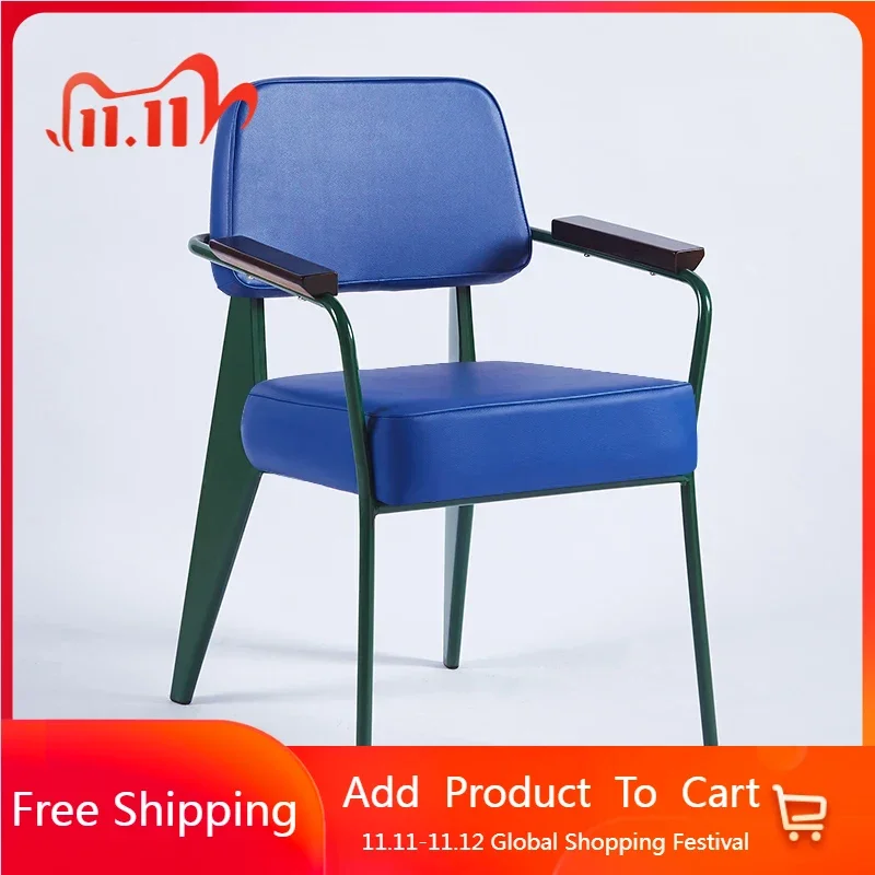 

Защитные американские обеденные стулья, металлические ножки, кожаные стулья, обеденные стулья, бесплатная доставка, интерьерная мебель