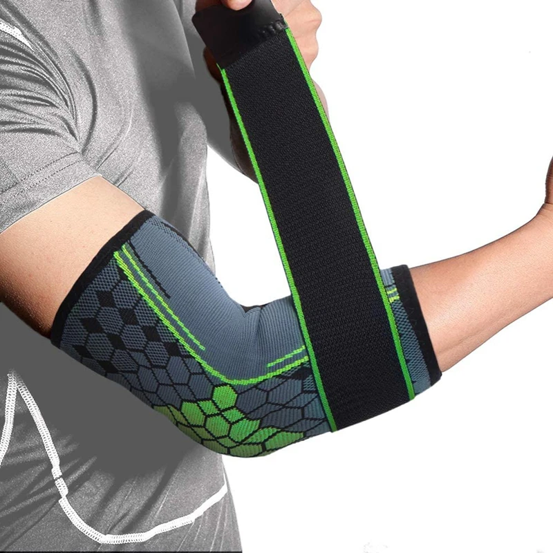 

1Pcs Elbow Support Brace with Compression Strap Arm Support Sleeve for Tennis Golfers Weightlifting Tendonitis Joint Pain Sports