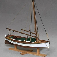 135 flattle wooden boat model diy handmade fishing boat model kit assembly toys boy gift