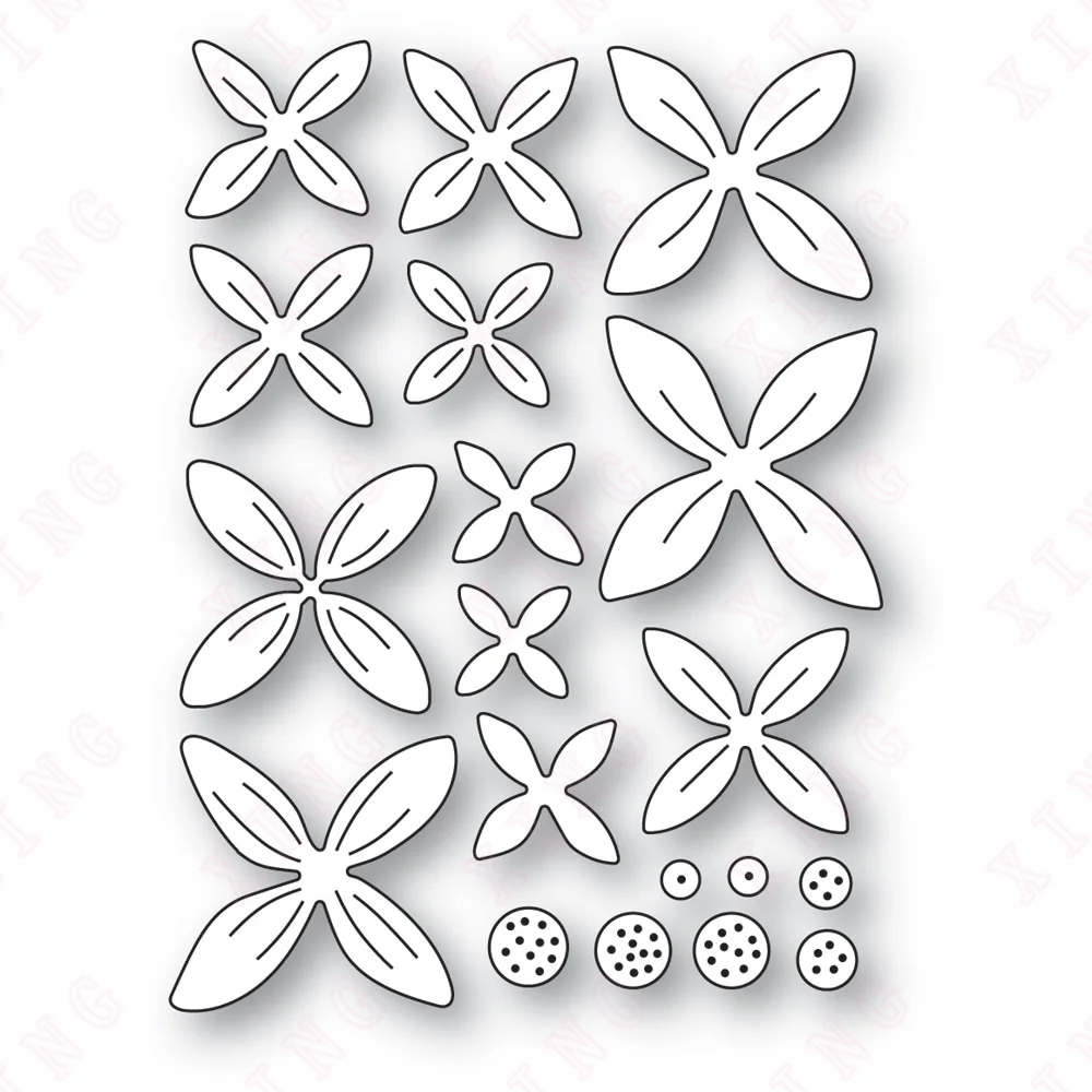 

Newest Valentine's Day Scrapbook Decoration Embossing Template 2023 Diy Greeting Card Handmade Craft Layered Pointy Petals Molds