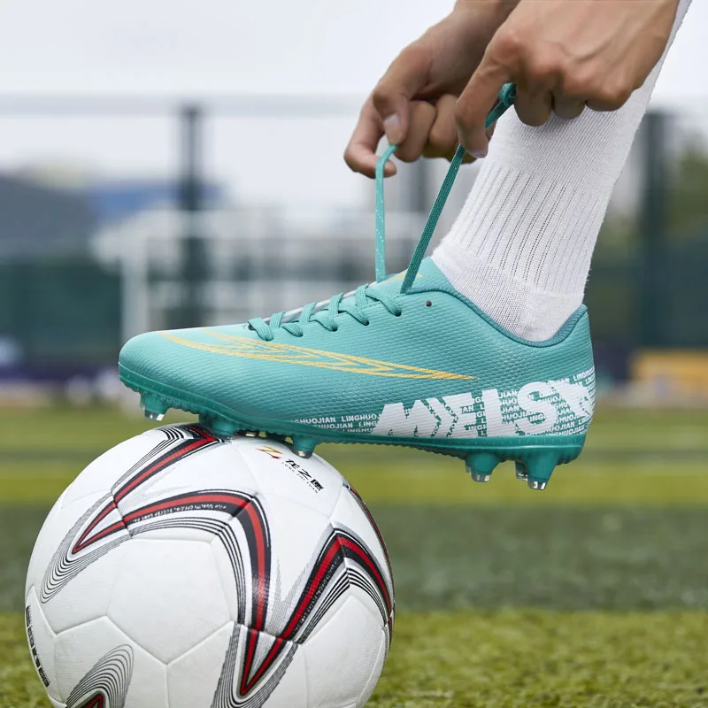 2022 Original Men's Football Shoes Kids Turf Men Soccer Shoes Cleats Sneakers AG/FG Spikes Training Sport Futsal Shoes for Men
