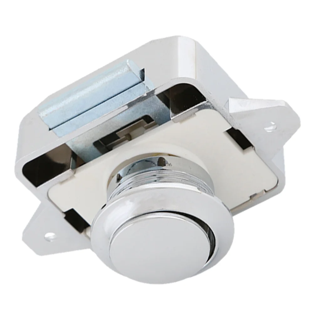 

Button Lock Catch Door Locks Push Rv Cabinet Wardrobe Keyless Cupboard Metal
