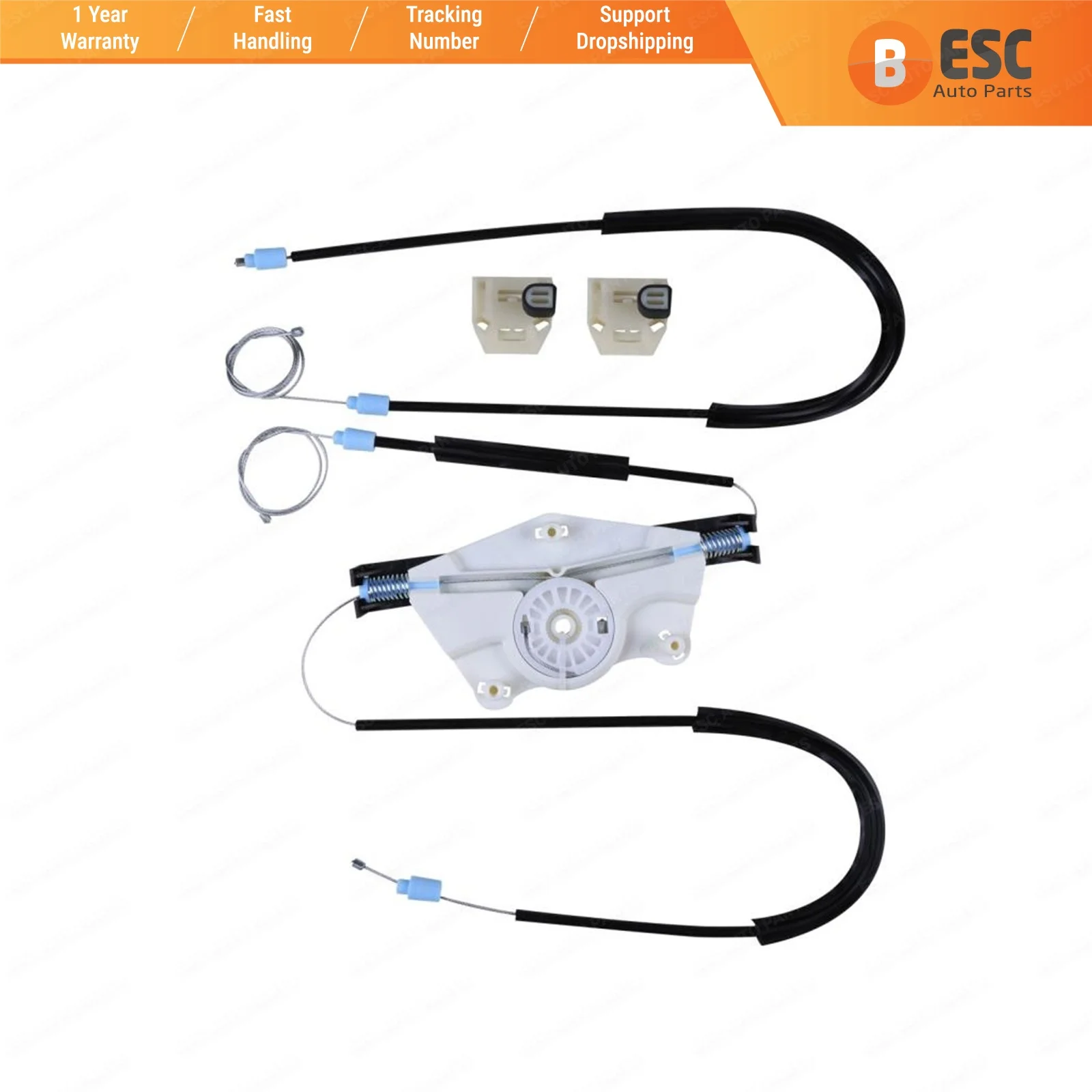 

ESC Auto Parts EWR519 Electrical Power Window Regulator Repair Kit Front Right Door for VW NEW BEETLE1997-2010: 1CM 898 656