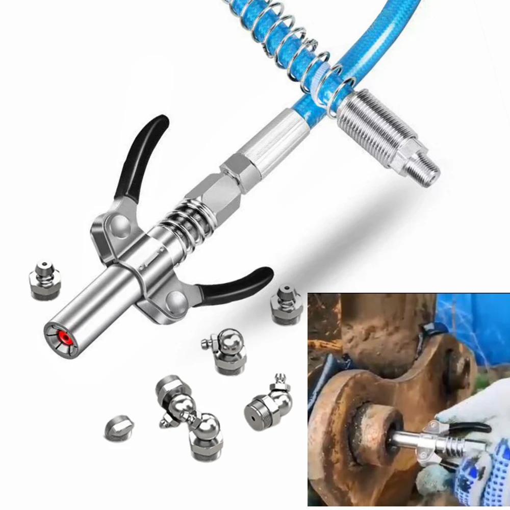 

Смазочный Соединитель с двойной ручкой, плоскогубцы с замком, помпа из нержавеющей стали, автомобильный шланг, БЫСТРОРАЗЪЕМНАЯ насадка для шприца