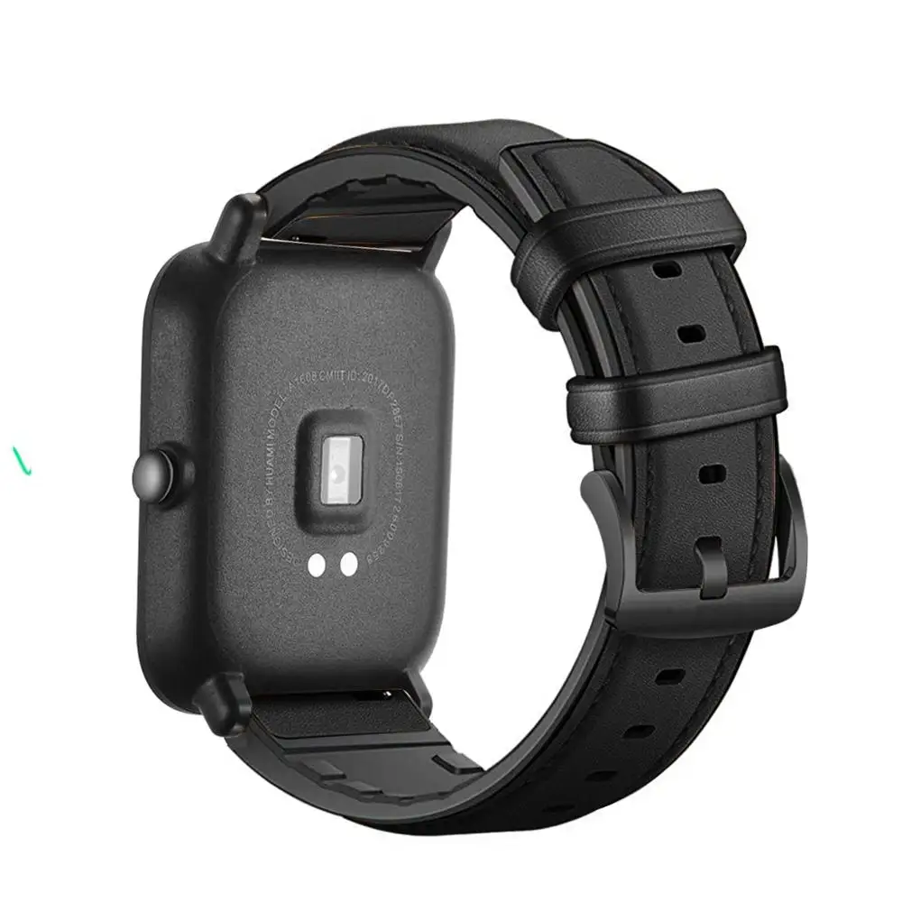 20/22mm Genuine leather Strap For Amazfit GTS 2/2e/GTS2 Mini/GTR 42mm 47mm/GTR2/2e/stratos 2/3 Pace Bracelet Watch