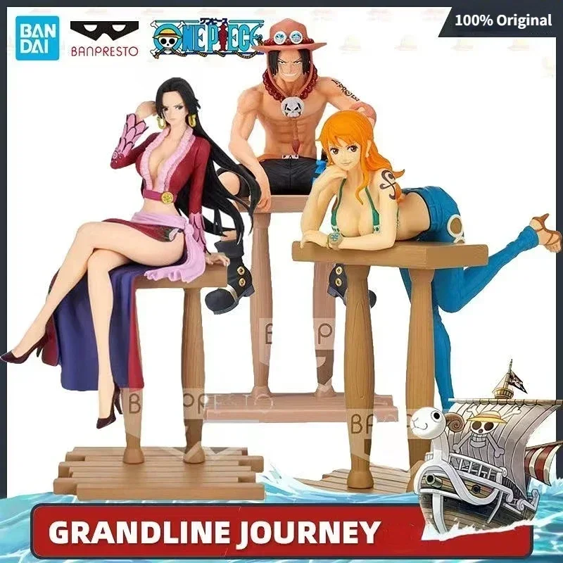 Оригинальный BANDAI BANPRESTO One Piece THE GRANDLINE JOURNEY NAMI Boa Hancock Portgas D Ace 16 см без экшн-фигурки