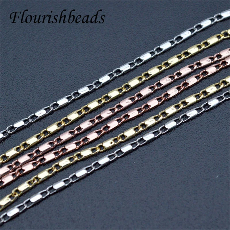 10pcs/lot 17.7inches 45CM New Style Nickel Free Anti Fading Gold Color 2mm Thick Link Chain  Necklace Chains for Jewelry Making
