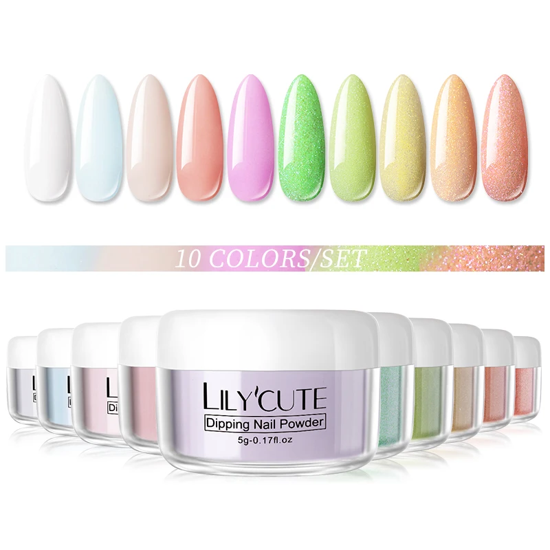 

Набор порошков для ногтей LILYCUTE 8/10 цветов, пигменты хрустальные порошки, натуральный сухой Гель-лак для творчества, украшение для маникюра