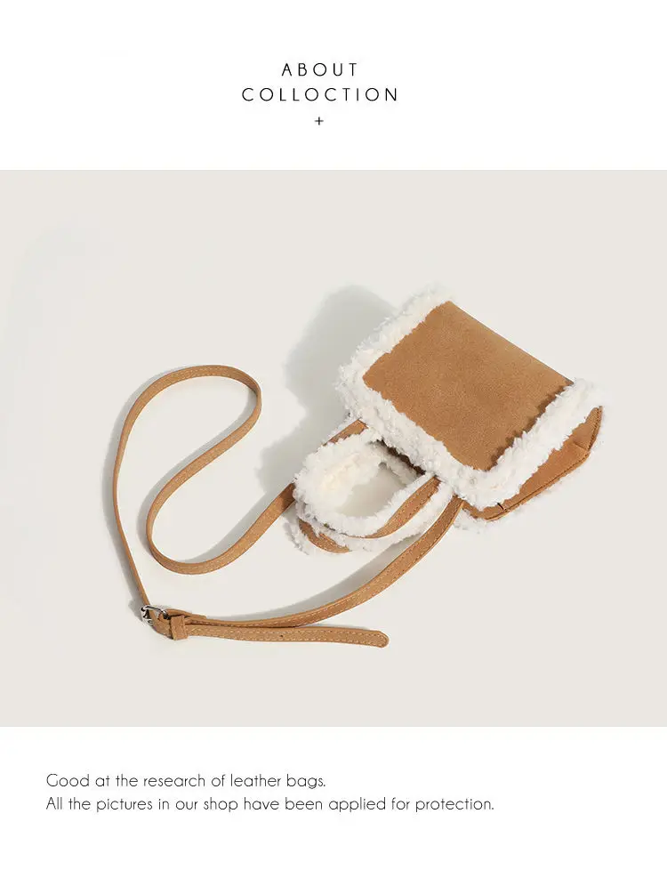 Осенне-зимняя сумка из овечьей шерсти роскошная женская сумка-тоут с логотипом TF