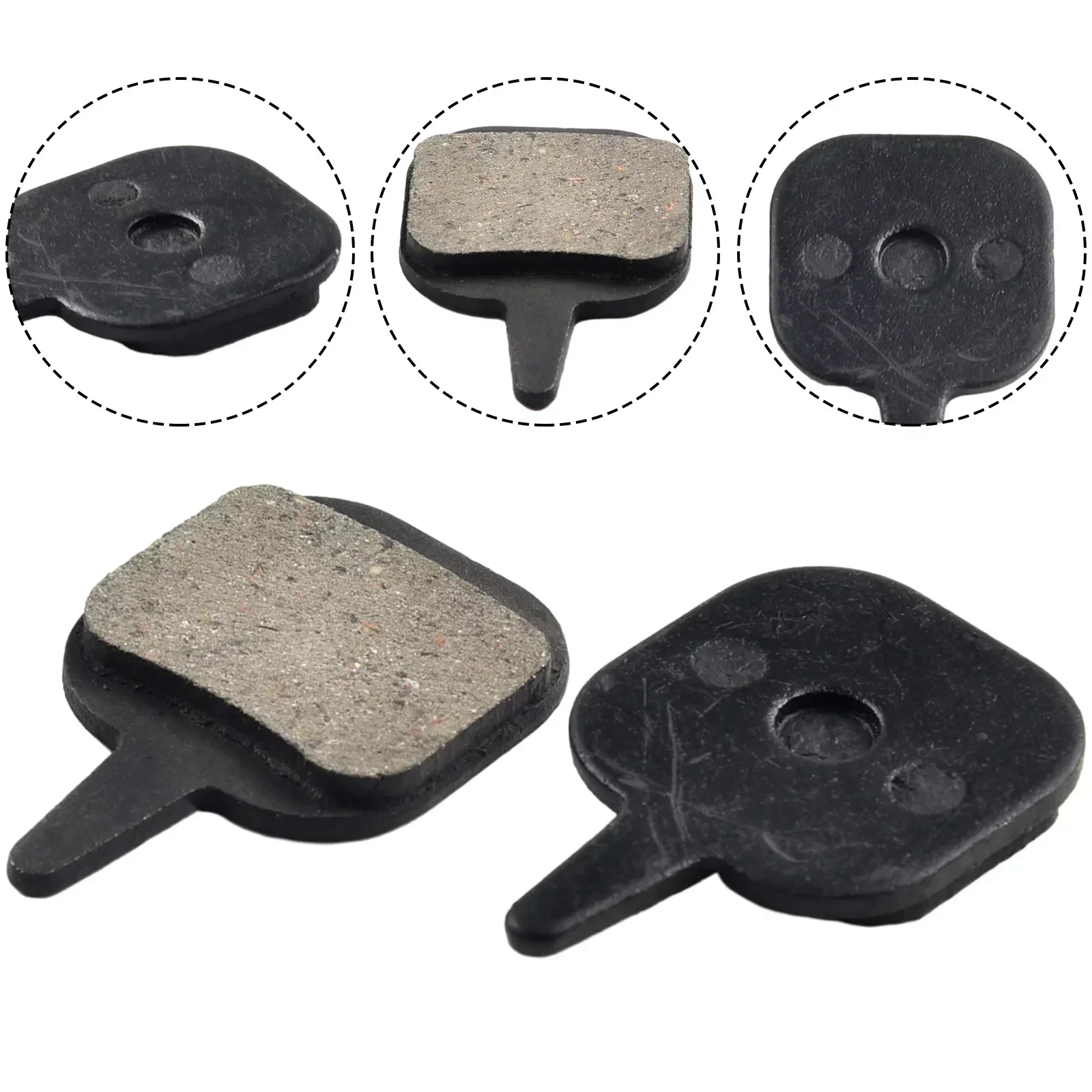 Прочные практичные тормозные колодки смоляные черные полуметаллические 37*25 4*4 мм