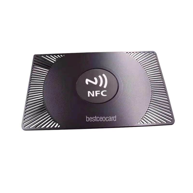 

Customize black RFID nfc business card smart blank nfc metal card with chip
