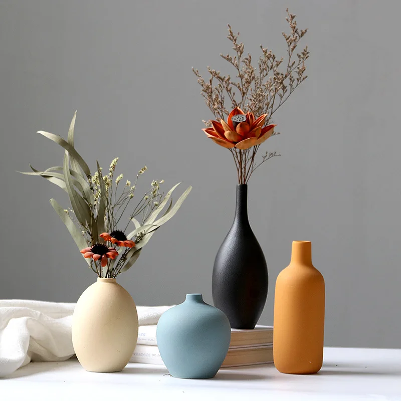 

Vase Decoration Living Room Flower Arrangement Nordic Morandi Flower Ins Style Decorative Ceramic Vase