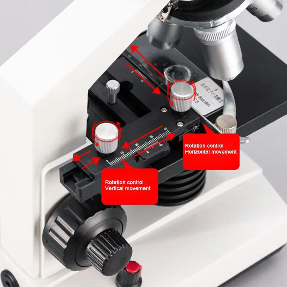 

1pcs Microscope Moving Caliper Adjustable Microscope Vernier Caliper Specimens Moving X-Y For Student Biological Microscopes