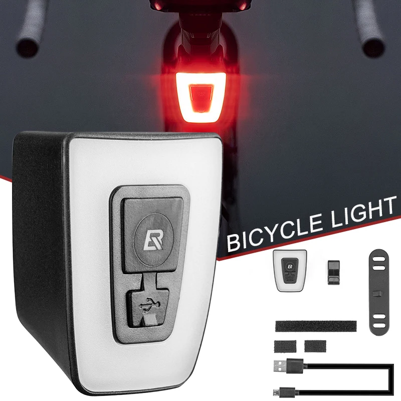 

New Bike Safety Light 5 Lighting Mode Waterproof Rechargeable Warning Bicycle for Helmet Bike Bike Safety Light 5 Lighting Mode