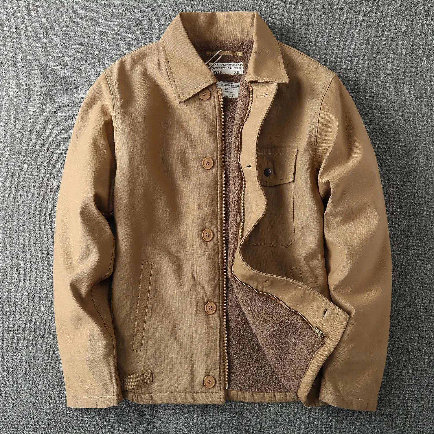 Куртка мужская зимняя с хлопковой подкладкой утепленная кашемировая верхняя