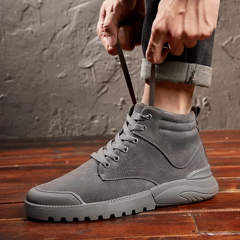 

2022 New Winter Sneakers Men Cotton Wool Warm Sports Shoes Male Tool Boots Classic Trend Shoes Man Fashion Work Boots