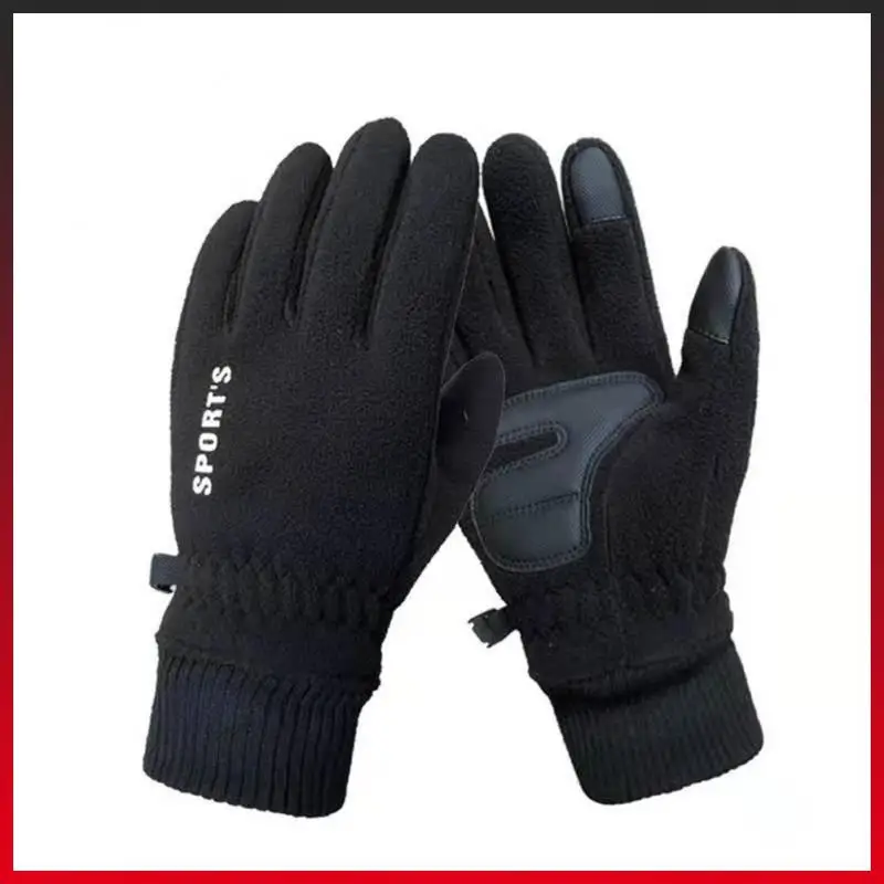 

Плотные плюшевые перчатки, хлопковые теплые перчатки для сенсорных экранов, нескользящие перчатки для вождения, перчатки для верховой езды, солнцезащитные ветрозащитные