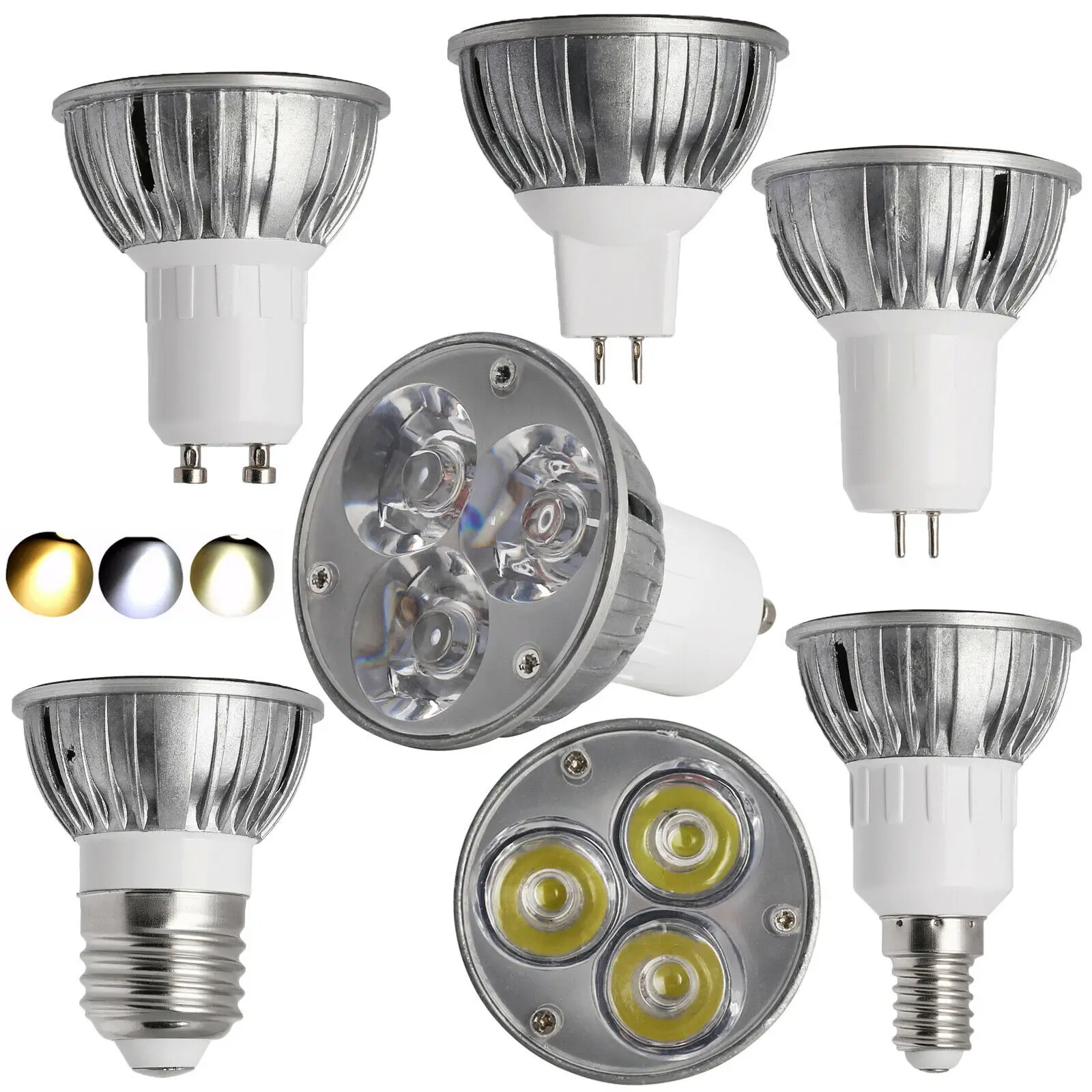 

3W LED Bulb GU10 E27 E14 E12 B15 B22 GU5.3 LED Dimmable Spotlight Light Bulb Chandeliers Replace 30W Halogen Lamp AC 110V 220V