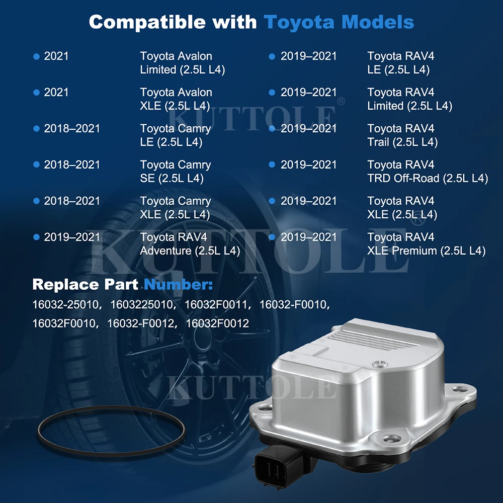 Фото Электронный водяной насос в сборе с внутренним ротором для Toyota RAV4 2019-2021, Camry 2018-2022, Avalon 2021, 2.5L L4, OEM 16032-25010 №2