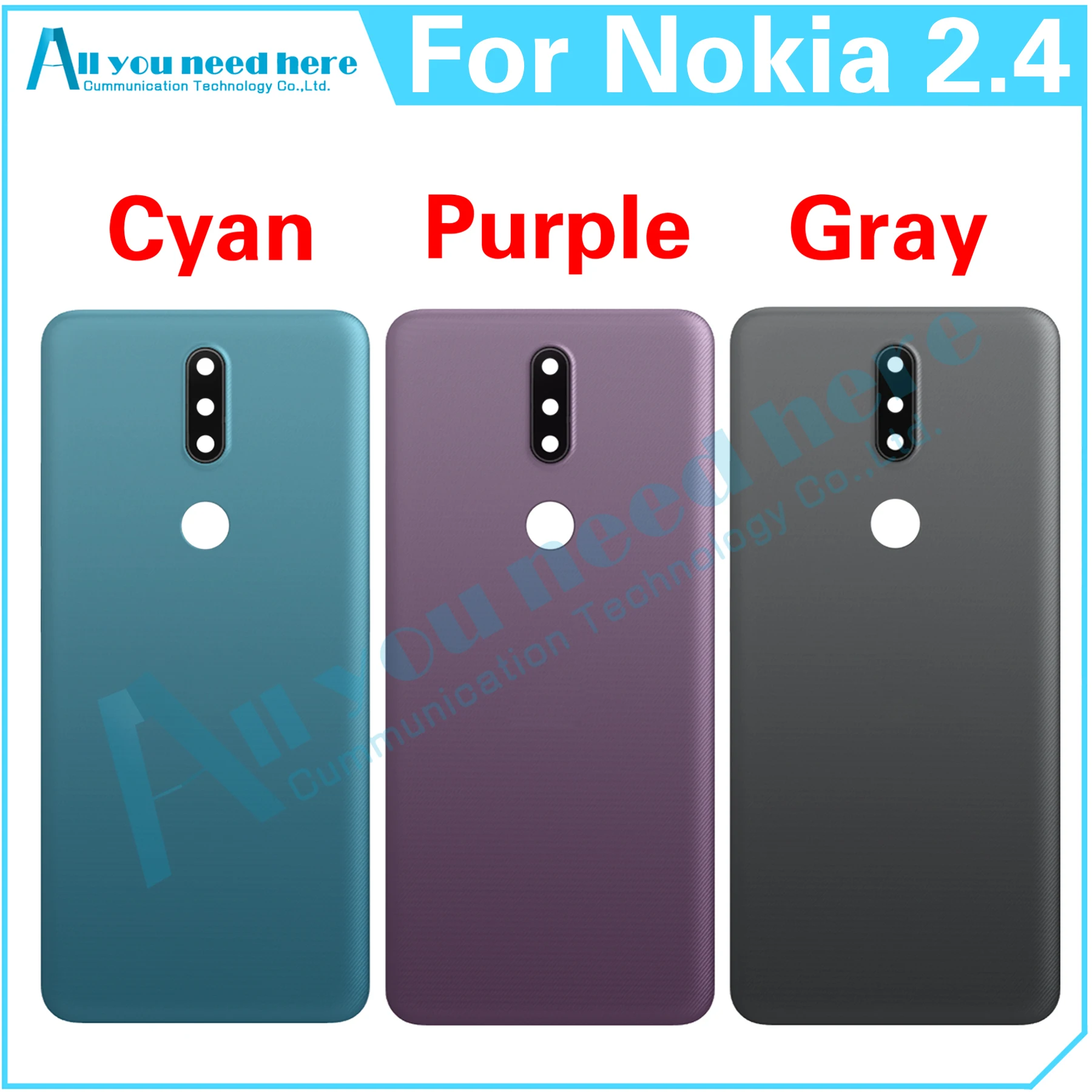 

For Nokia 2.4 TA-1277 TA-1275 TA-1274 TA-1270 Back Battery Cover Door Housing Case Rear Cover Replacement