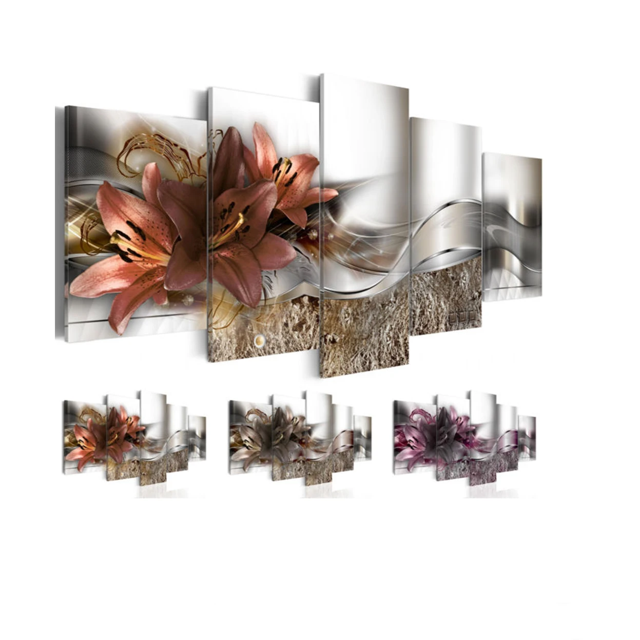 2023 5 шт./комплект (без рамки) искусственная фотография цветы настенное искусство