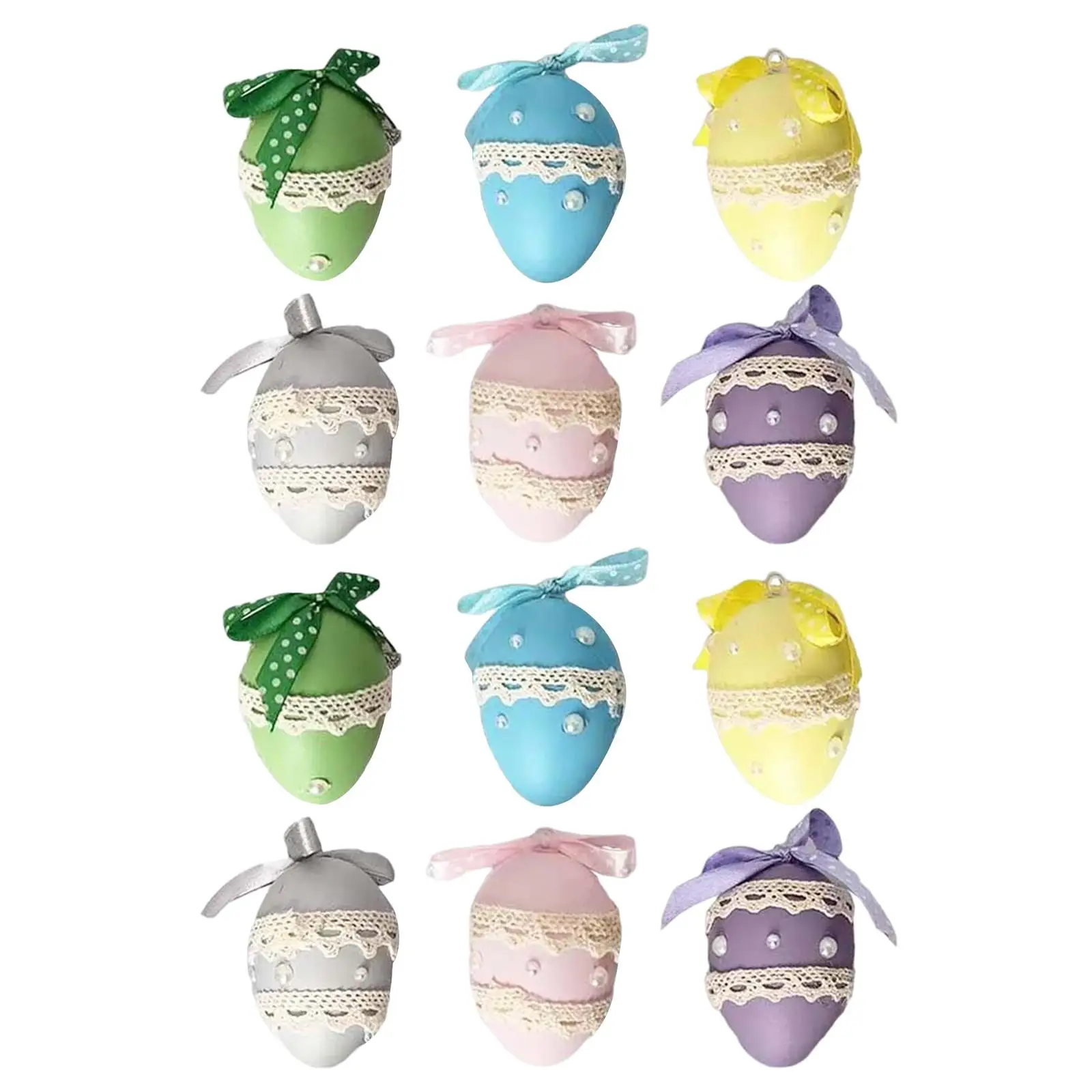 

12 шт. ПП пасхальные яйца 6 см лента многоцветная для украшения Дня Святого Валентина Рождество праздник