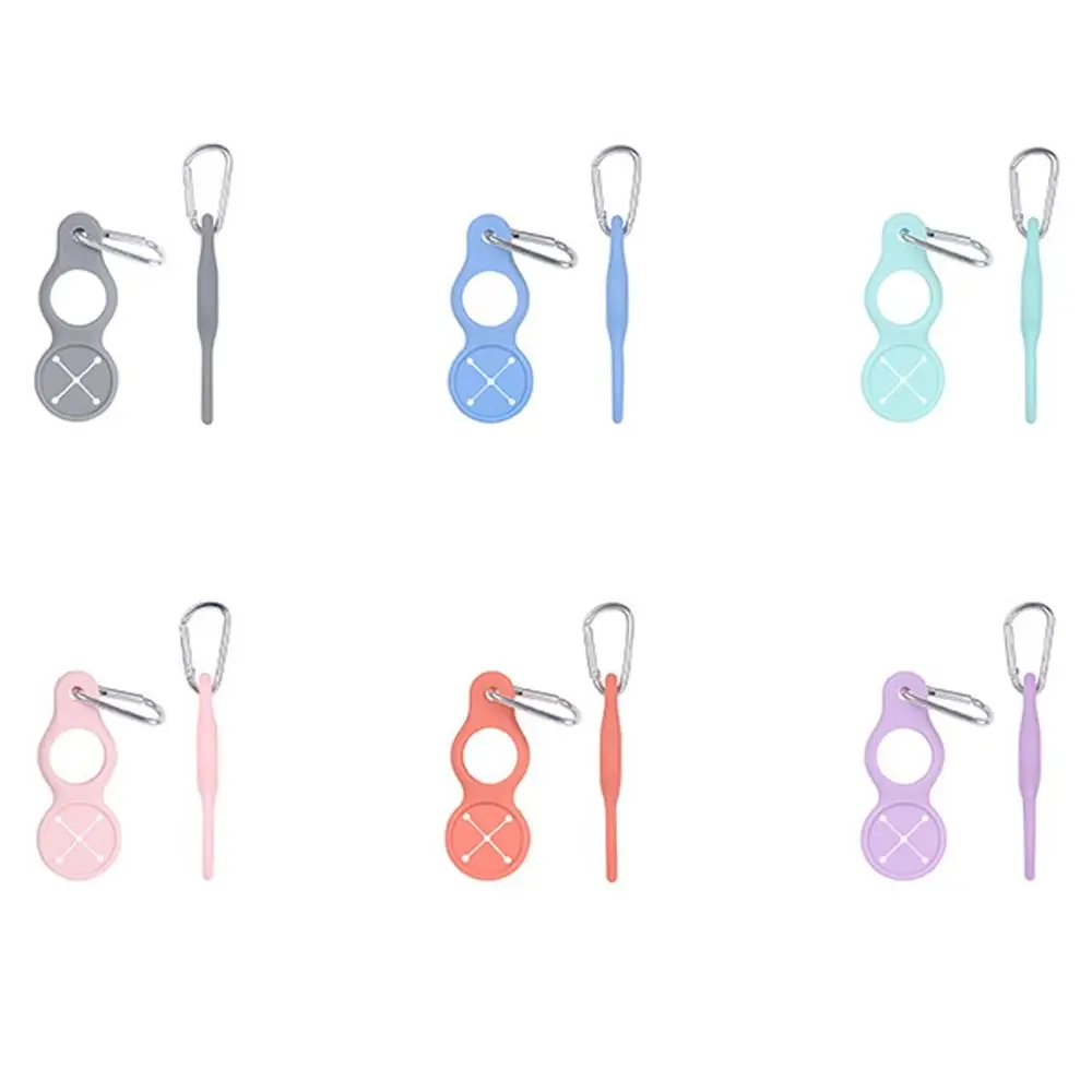 Пищевой силиконовый спортивный чайник с пряжкой карабин простой в использовании