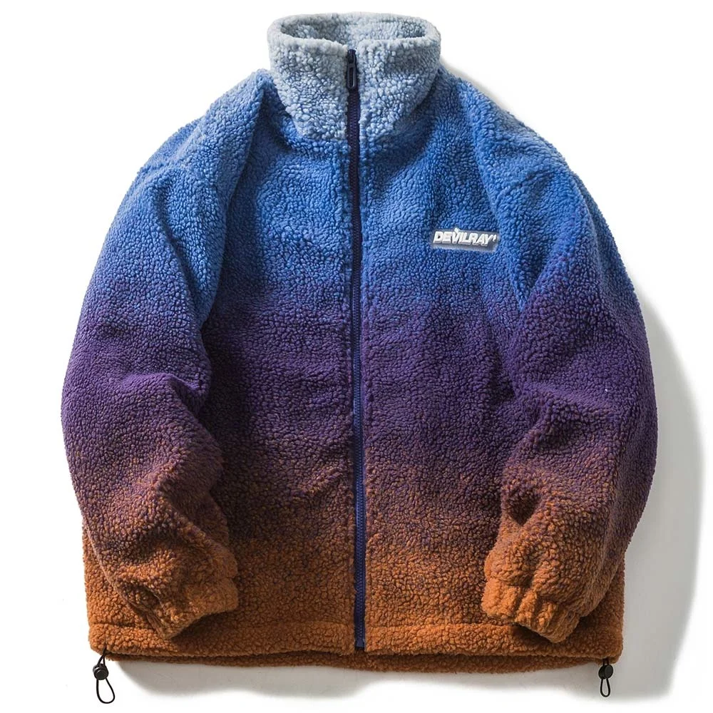 

Парка мужская зимняя из овечьей шерсти, утепленная куртка популярного цвета с градиентом, модное пальто в стиле Хай-стрит, парная куртка в с...