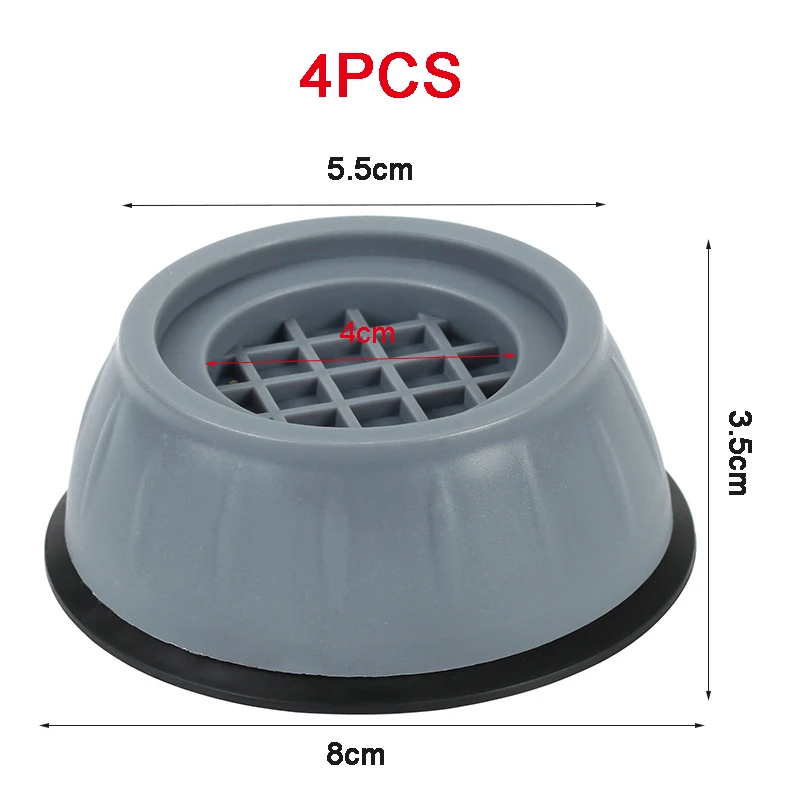 

4 шт., антивибрационные подушечки для ног, пластиковый/резиновый коврик, слипстоп, бесшумный универсальный стиральный станок, опора для холодильника, демпферы, подставка
