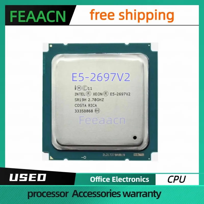 

Processador CPU Intel Xeon E5 2697V2 SR19H 2.7GHz 30M 12 núcleos 130W 22nm E5 2697V2 CPU E5-2697V2